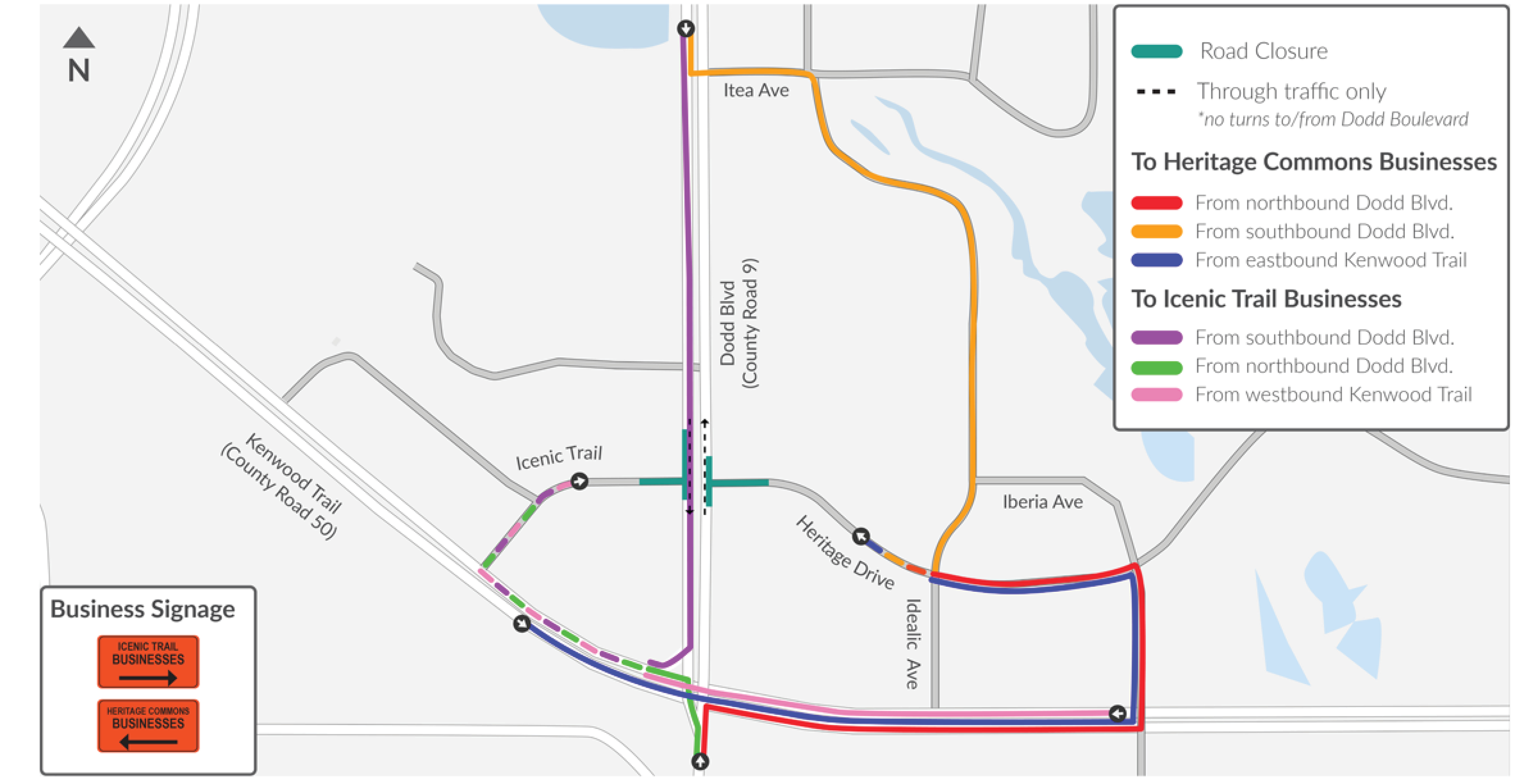Phase 1 construction detour